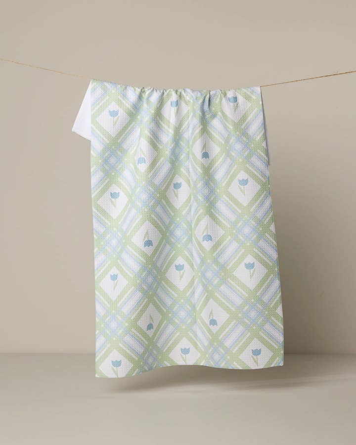 Geometry Tulip Lattice Tea Towel