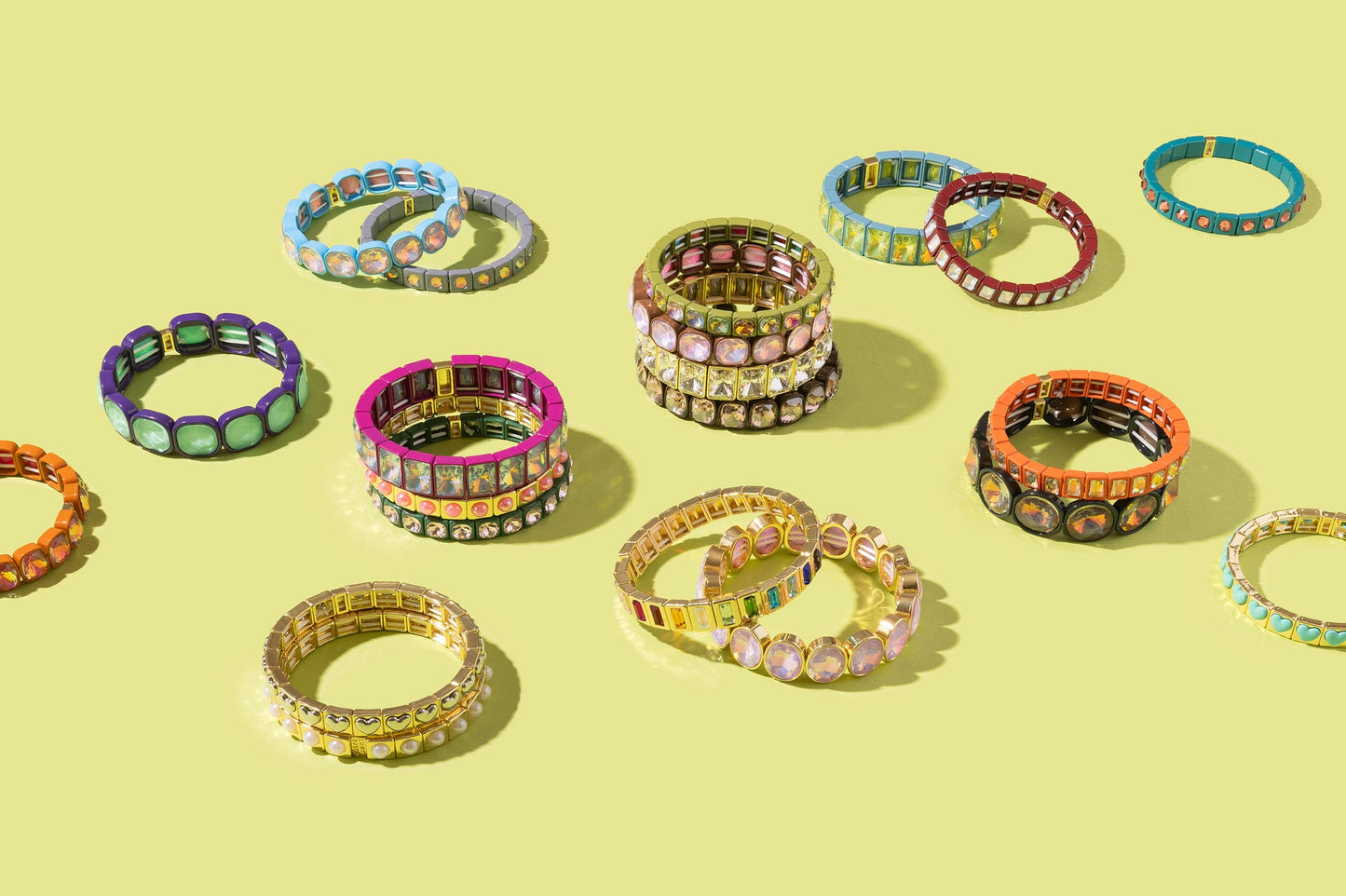 Taylor Elliott Designs B100 Maeve Pear Rainbow Bracelet