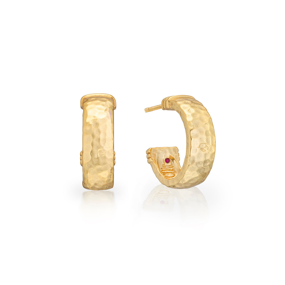 Juliska Capucine De Wulf ZCE07/710 Cleopatra Class Medium Hoop Earrings - Gold