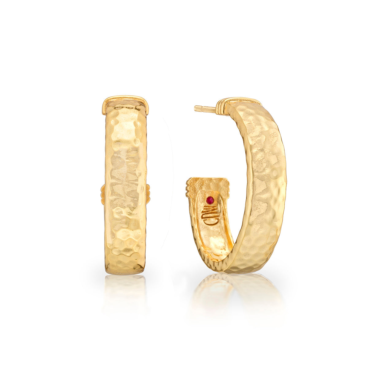 Juliska Capucine De Wulf ZCE08/710 Cleopatra Class Medium Hoop Earrings - Gold