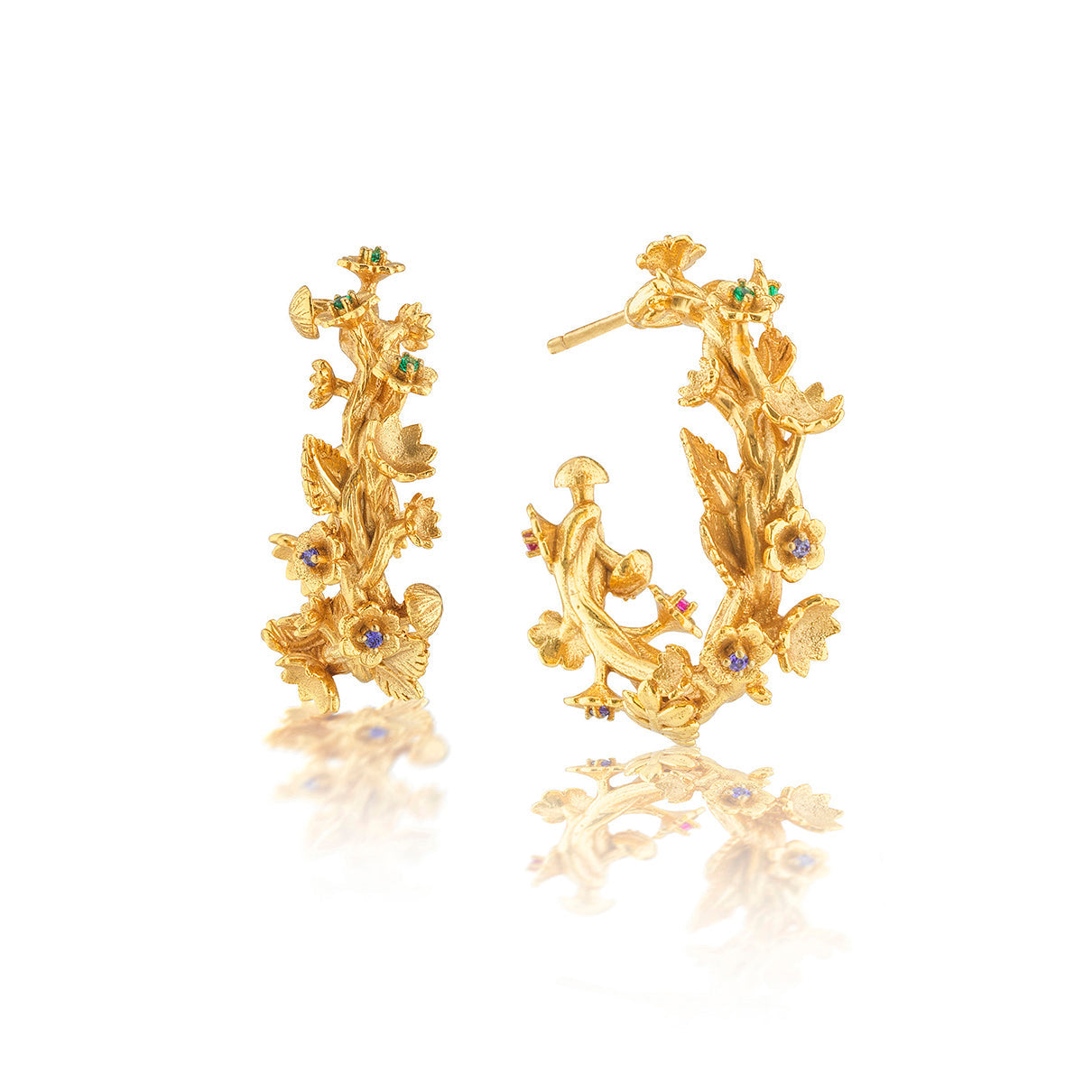 Juliska Capucine De Wulf ZMWE03/710 Meadow Small Hoop Earrings - Gold