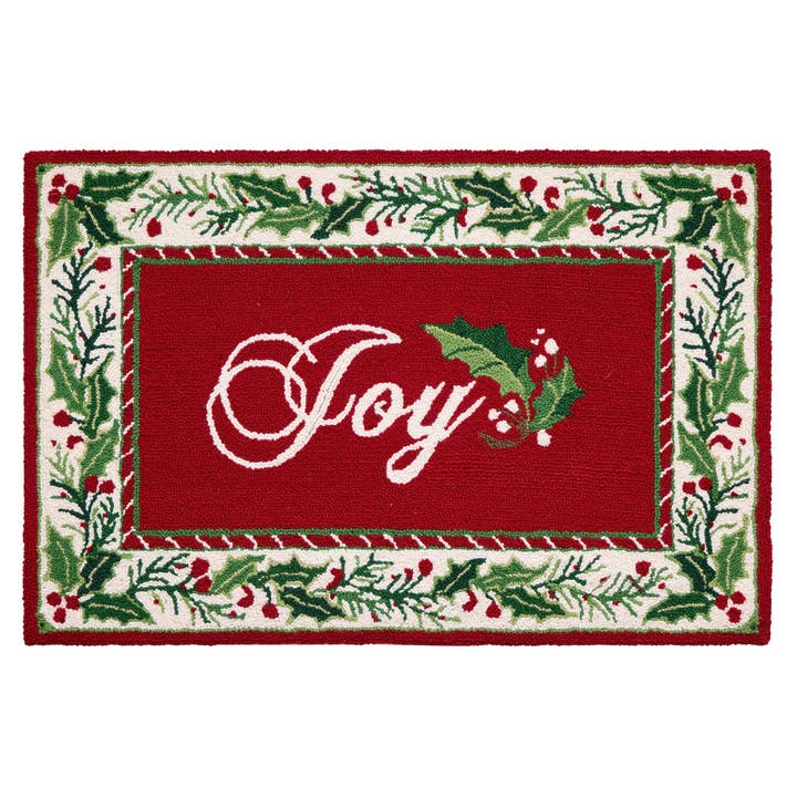 Peking Handicraft 31SERX521C03 Christmas Joy Hook Rug