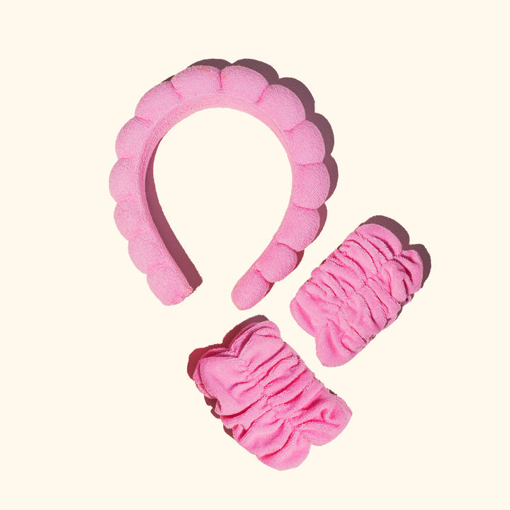Musee Hot Pink Headband & Wristband Set