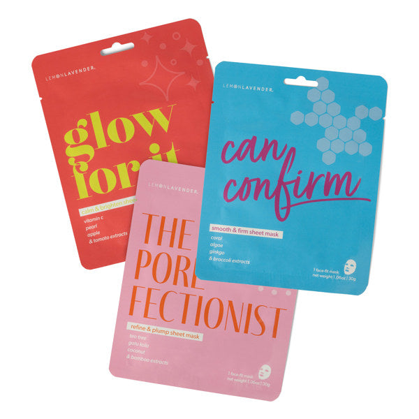 Lemon Lavender LLFM-U48 Sheet Dreams Face Masks