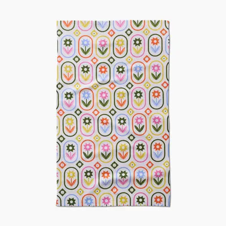 Geometry Petal Patchwork Tea Towel