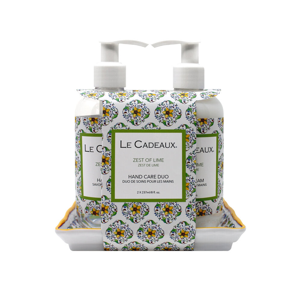 Le Cadeaux CC-DUO Hand Wash and Hand Cream Duo on Soap Dish Gift Set
