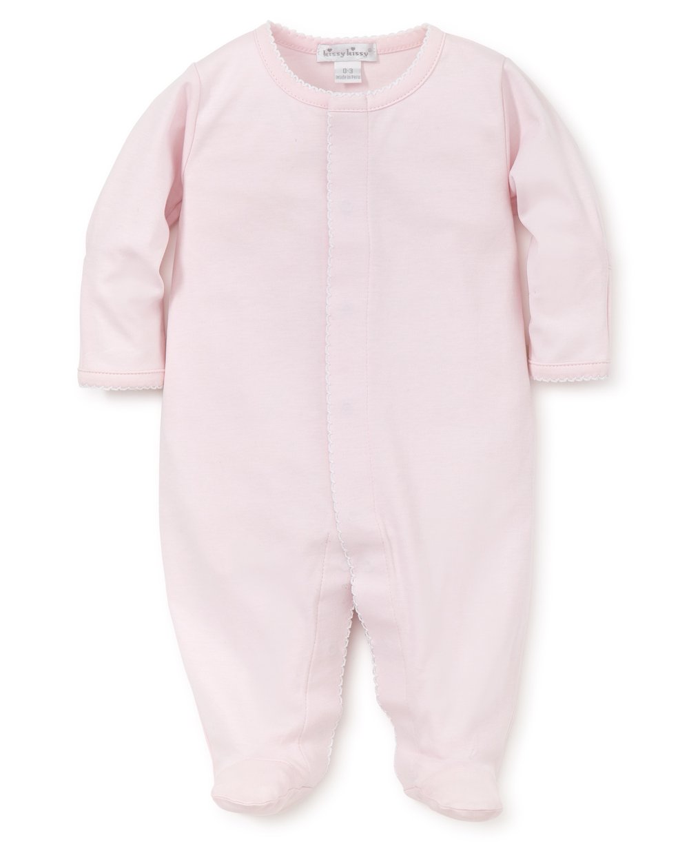 Kissy Kissy Basics Pink/White Footie