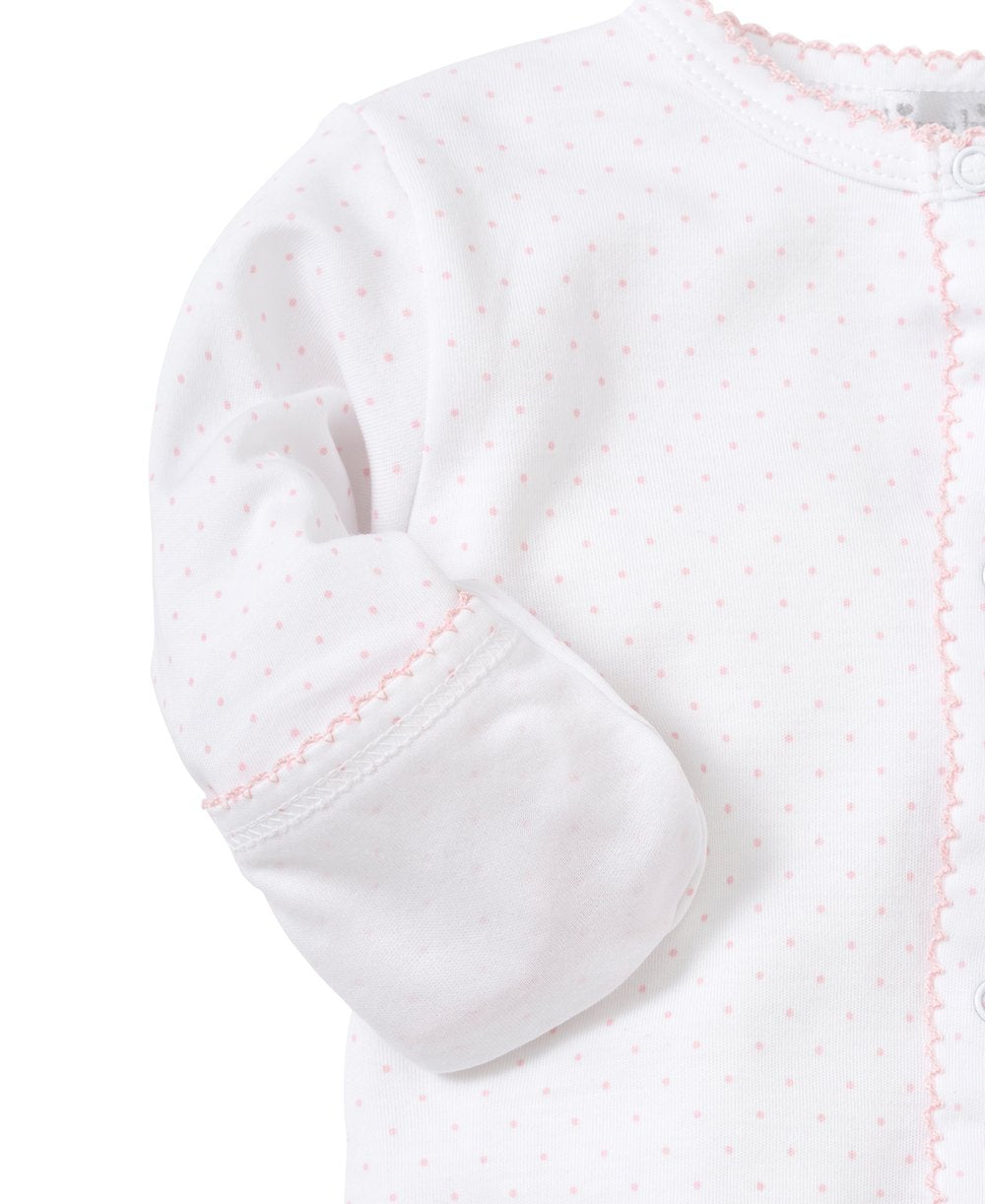 Kissy Kissy Dots Print White/Pink Footie