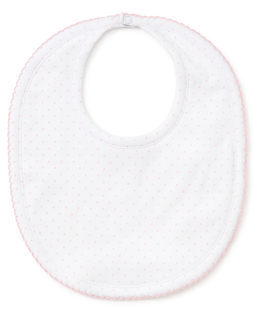 Kissy Kissy Dots Print White/Pink Bib