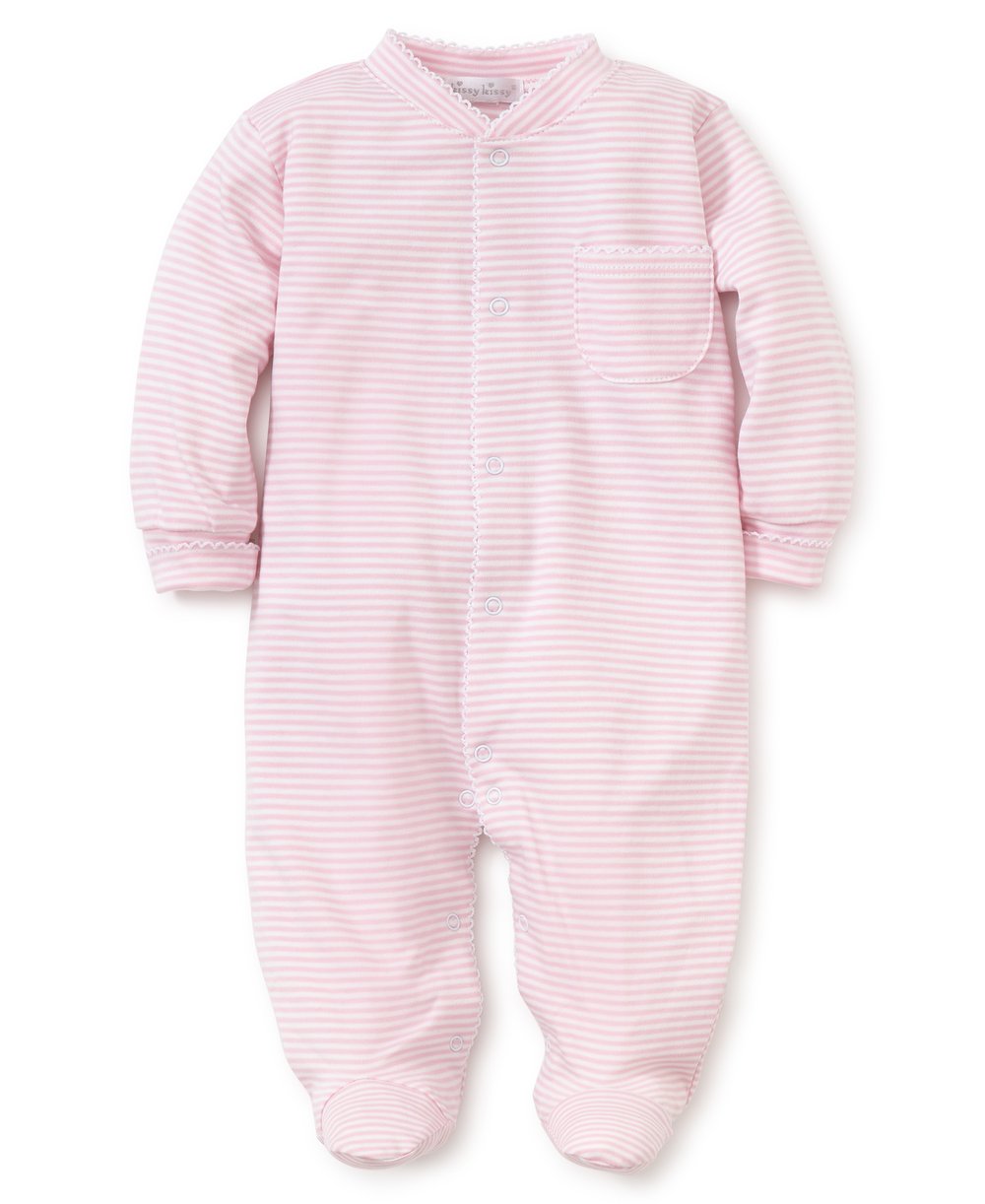 Kissy Kissy 44104 Simple Stripes Pink Footie