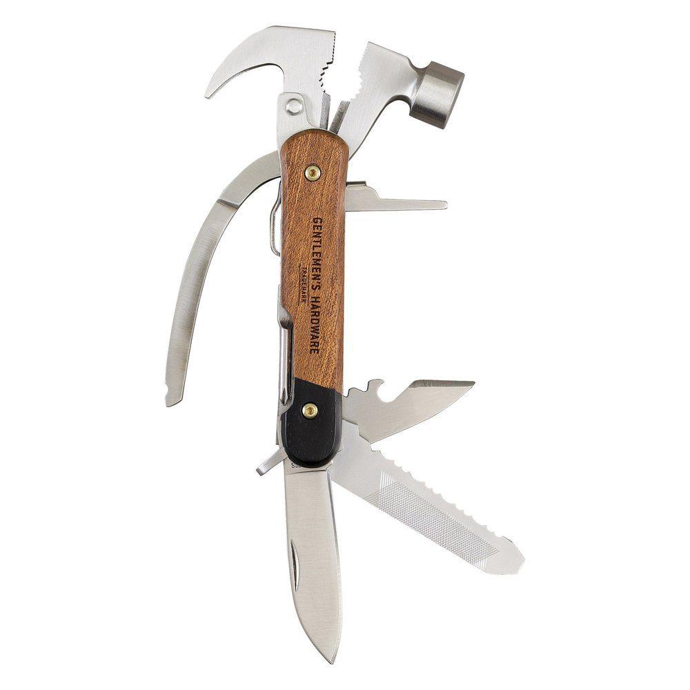 Gentlemen's Hardware Hammer Multi-Tool Wood Handle & Stainless Steel