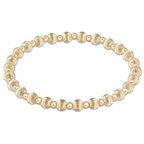 enewton BDIGGRAPG5 - Dignity Grateful Pattern Gold 5mm Bead Bracelet