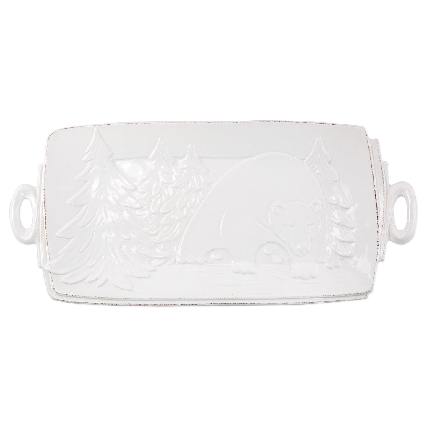 Vietri LAW-2623 Lastra Winterland Handled Rectangular Platter
