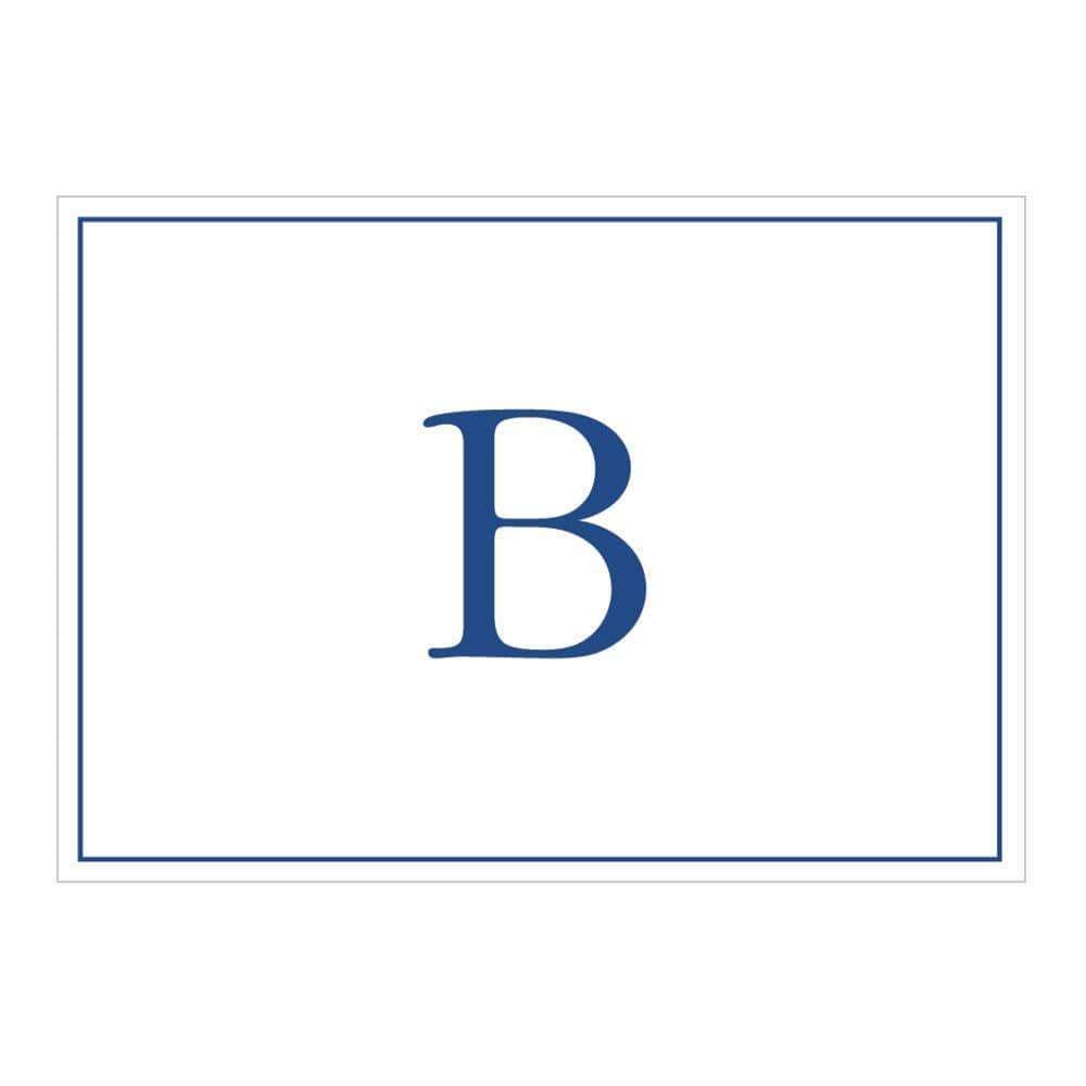Caspari Navy Embossed Initial Notes