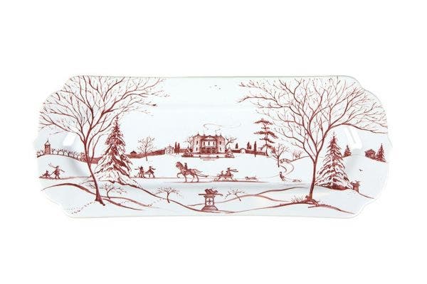 Juliska CE54/73 Country Estate Winter Frolic Ruby Hostess Tray