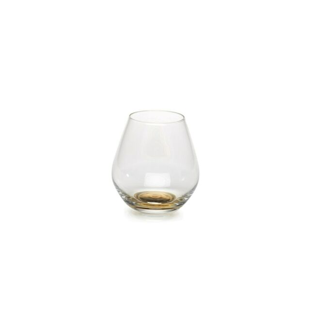 Zodax CH-4681 Golden Base Stemless Wine Glass
