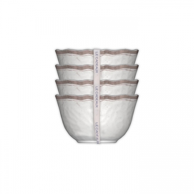 Le Cadeaux 098RUSW Rustica White Dessert Bowls Set of 4