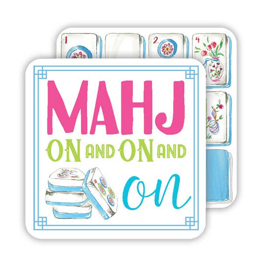 RosanneBeck Collections 031-1289 Mahjong Tiles Mahj On and On and On Square Coasters