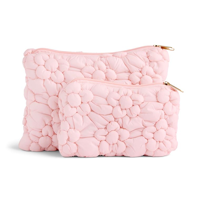 Demdaco Quilted Flower Zips - Set of 2