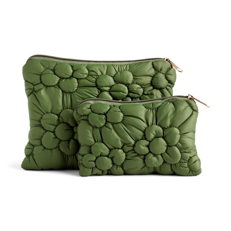 Demdaco Quilted Flower Zips - Set of 2