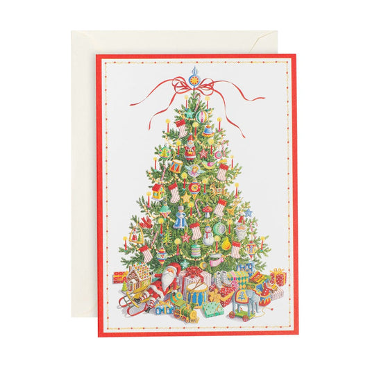 Caspari 101107 Boxed Christmas Cards - Toy Tree