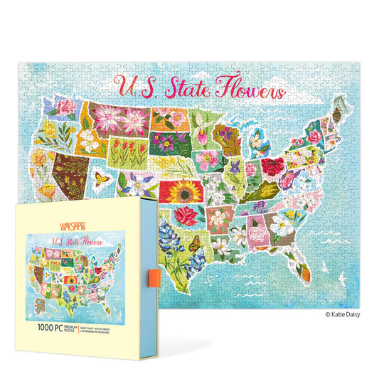 Werkshoppe 10406 US State Flowers 1000 Piece Puzzle
