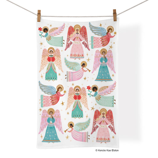 Werkshoppe 10883 Heavenly Angels Cotton Tea Towel