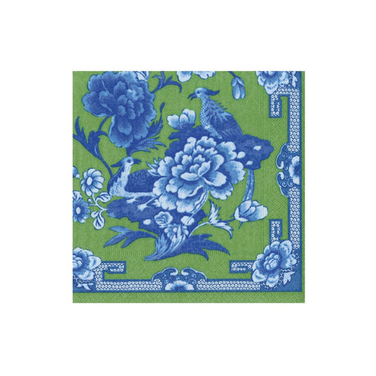 Caspari 12451 Green and Blue Plate Napkins