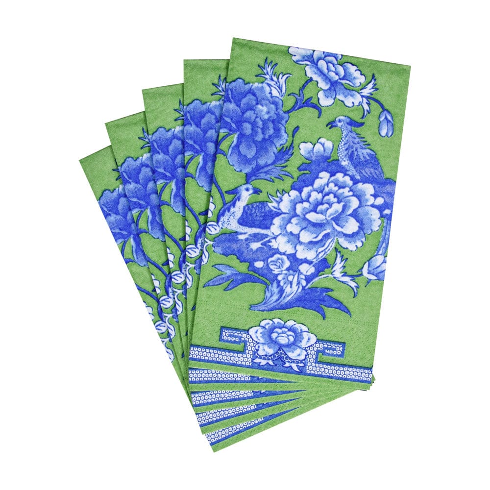Caspari 12451 Green and Blue Plate Napkins