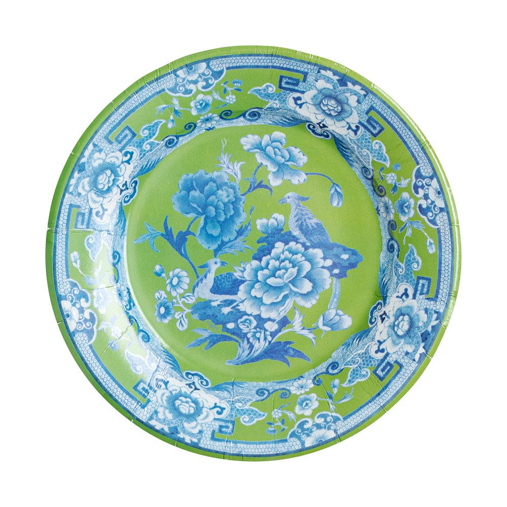 Caspari 12451 Green and Blue Paper Plates