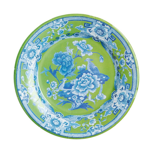 Caspari 12451 Green and Blue Paper Plates
