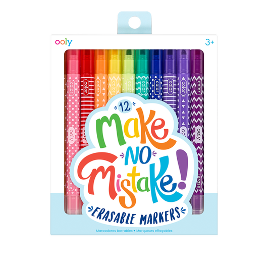 OOLY International 130-046 Make No Mistake! Erasable Markers - Set of 12