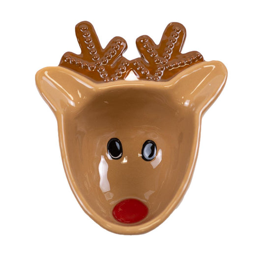 Royal Standard 136523090 Reindeer Tidbit Bowl - Tan/Brown