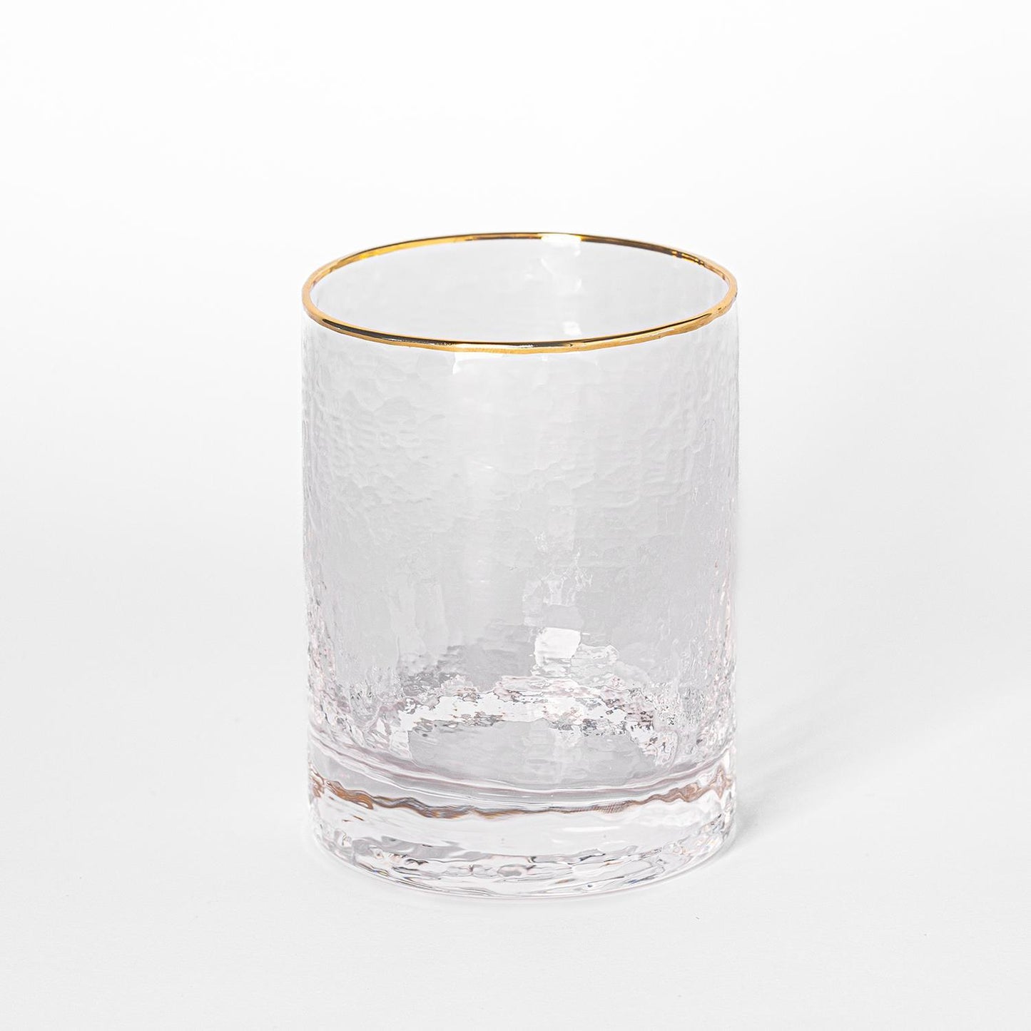 Mary Square Hammered Clear Glass