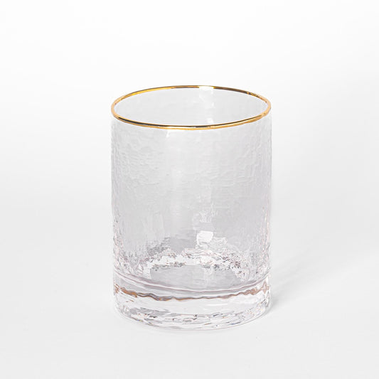 Mary Square Hammered Clear Glass