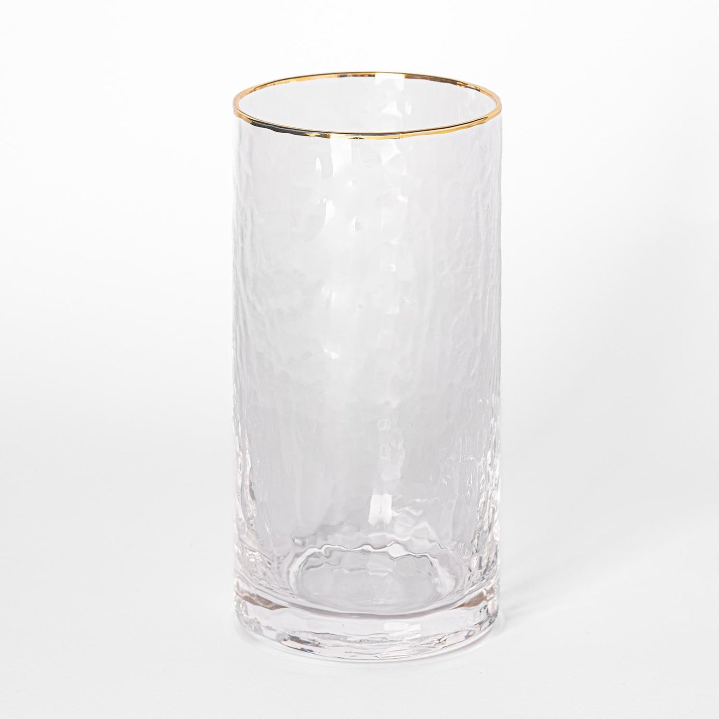 Mary Square Hammered Clear Glass