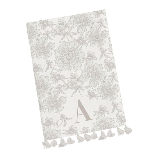 Mary Square Initial Tea Towel