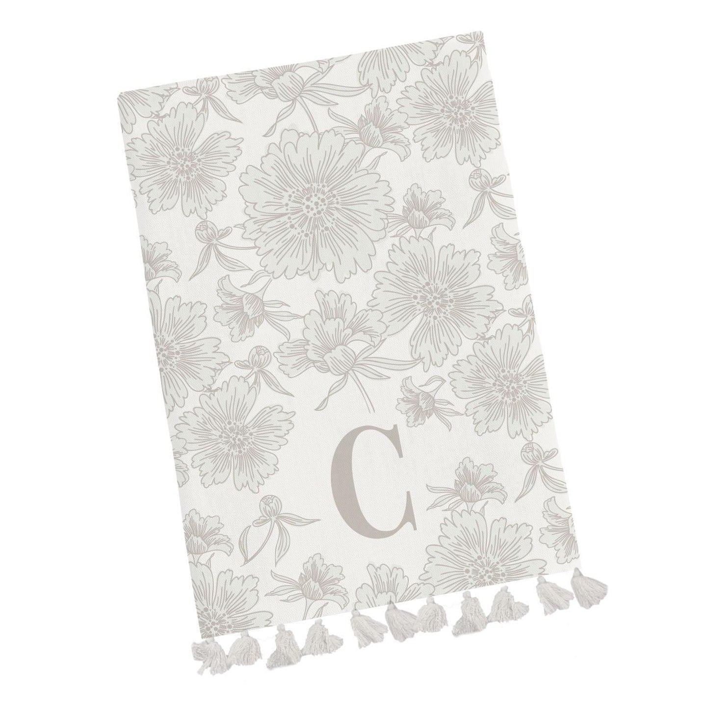 Mary Square Initial Tea Towel