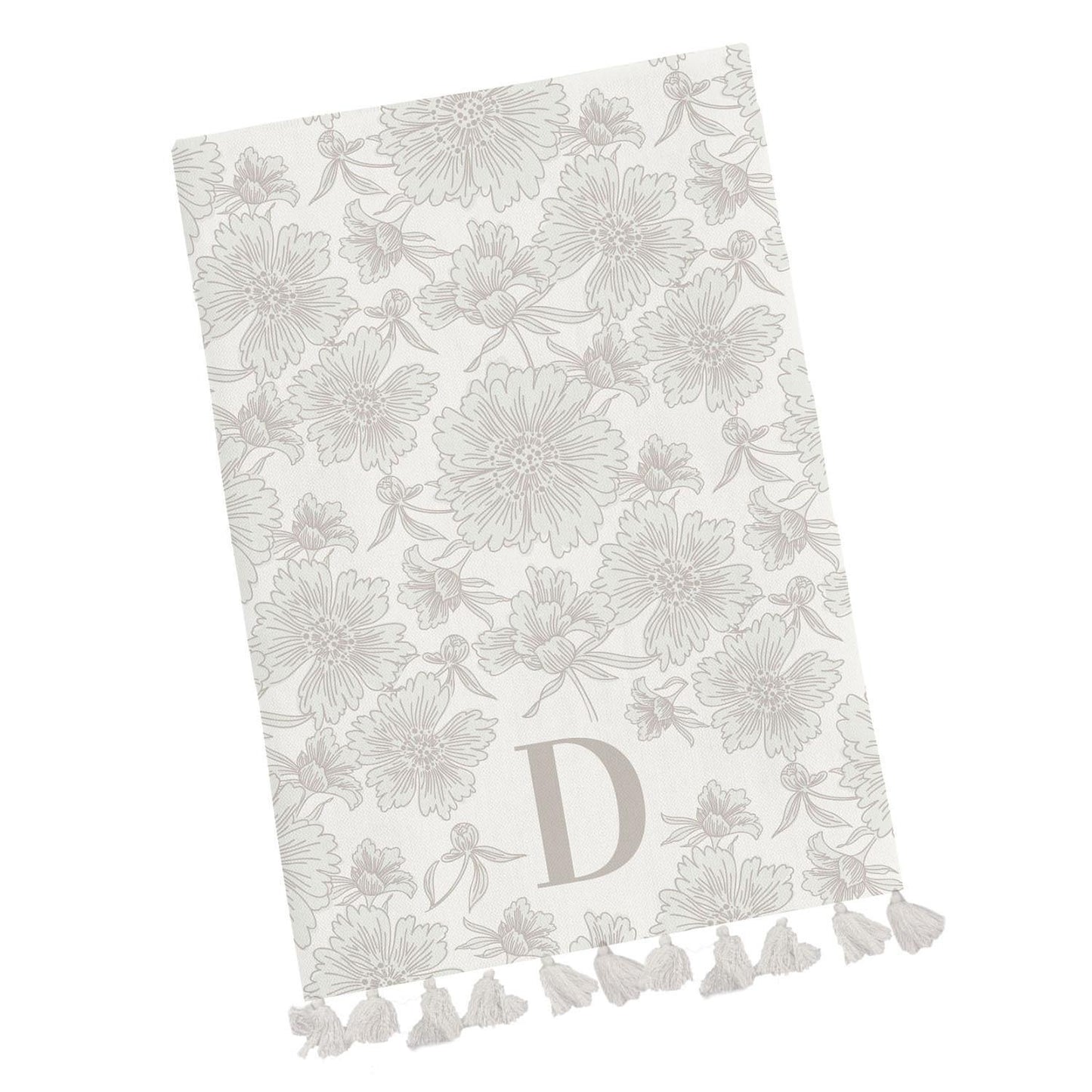 Mary Square Initial Tea Towel