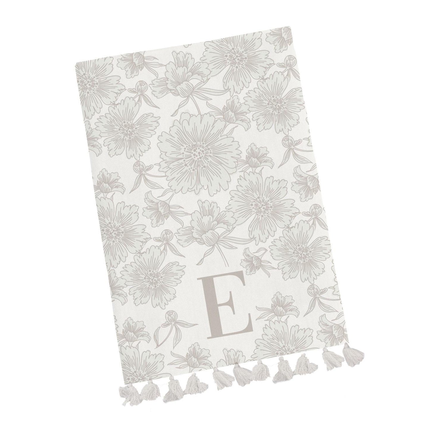 Mary Square Initial Tea Towel