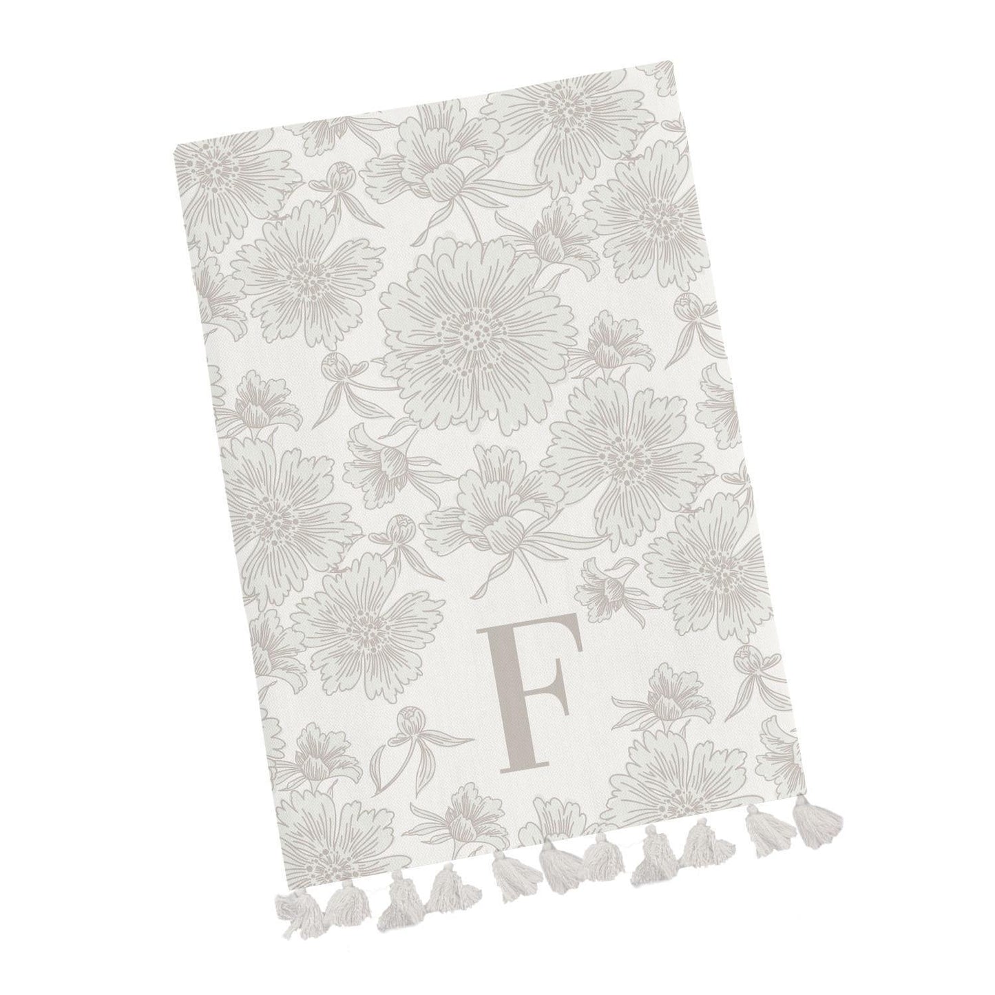 Mary Square Initial Tea Towel