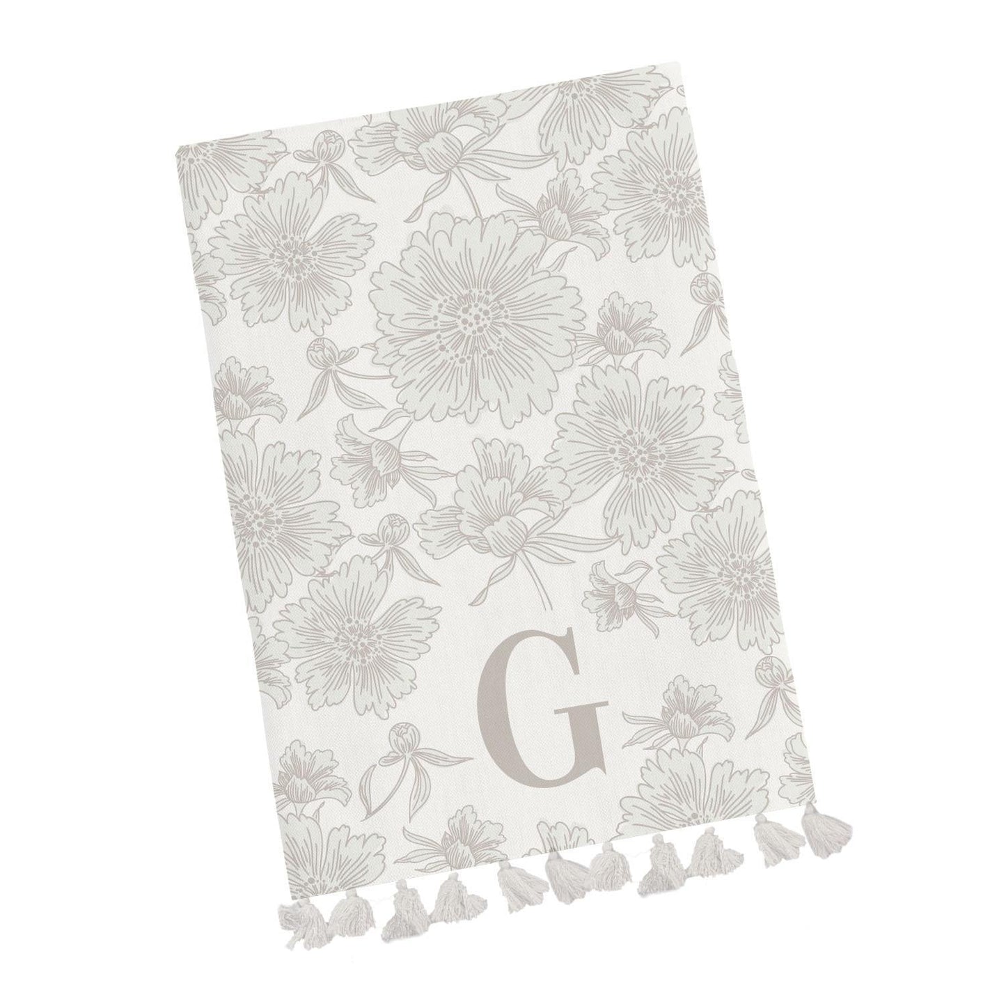 Mary Square Initial Tea Towel