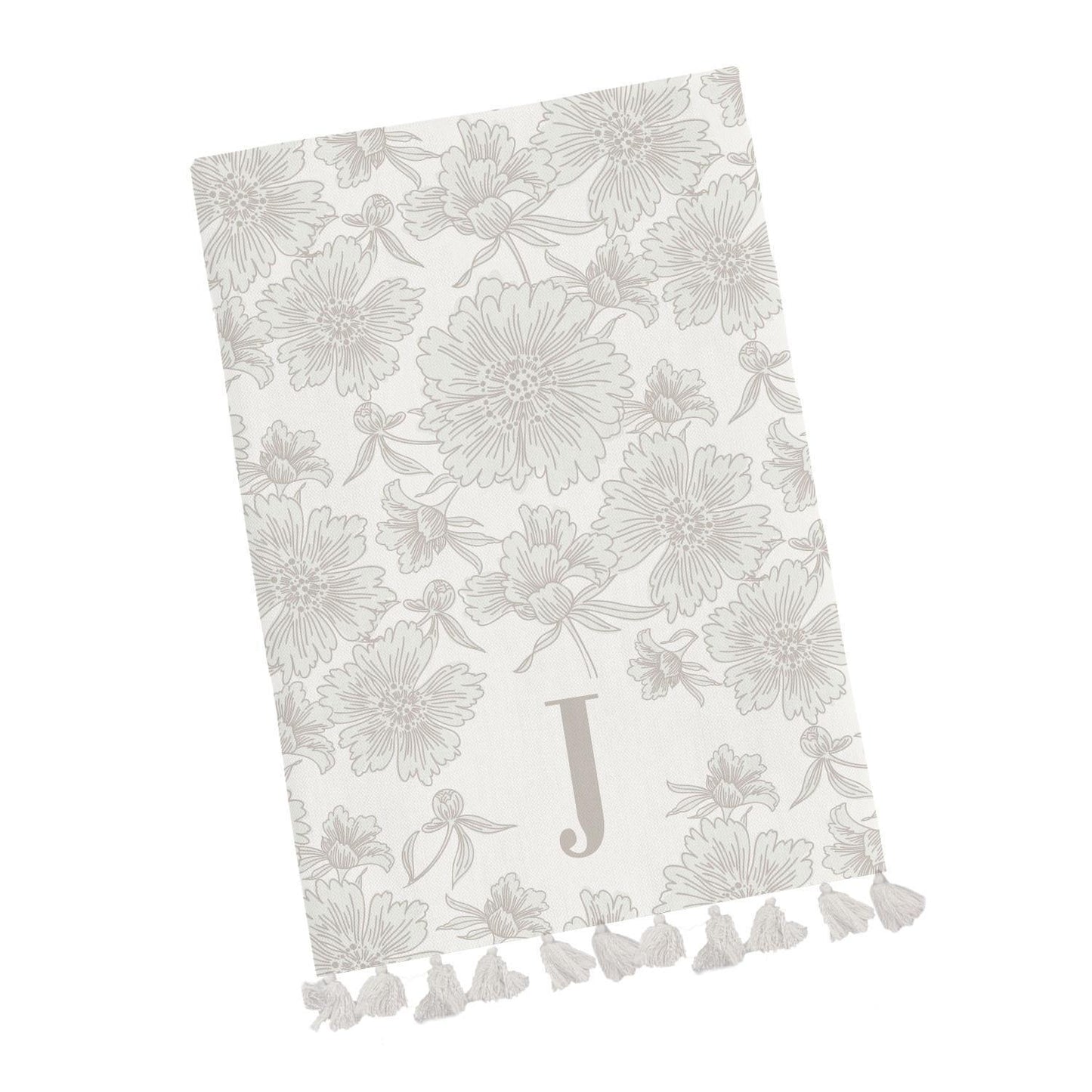 Mary Square Initial Tea Towel