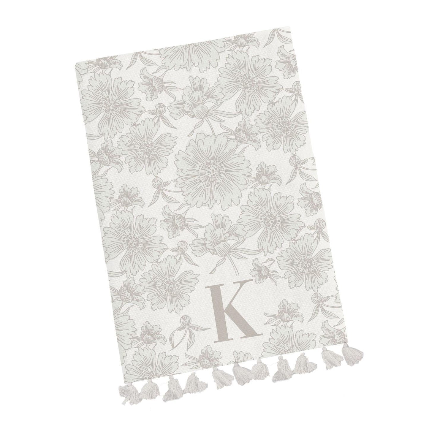 Mary Square Initial Tea Towel