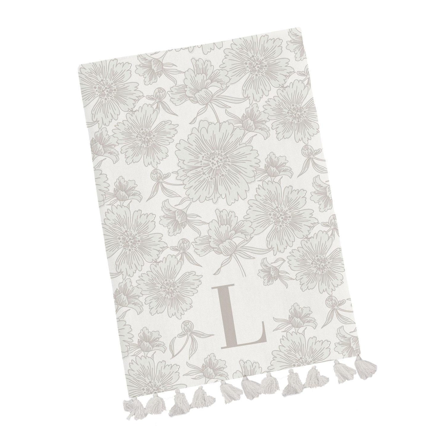 Mary Square Initial Tea Towel