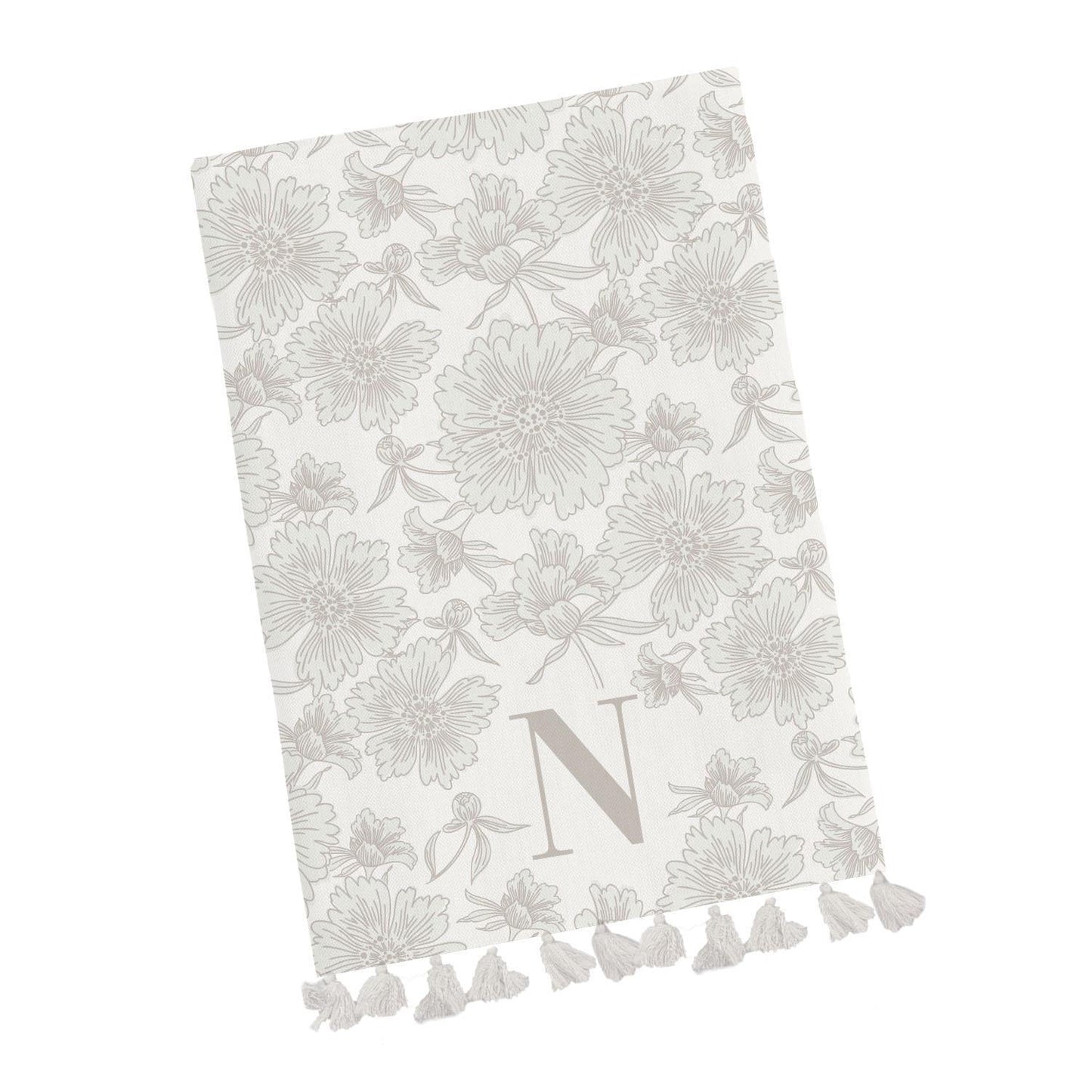 Mary Square Initial Tea Towel