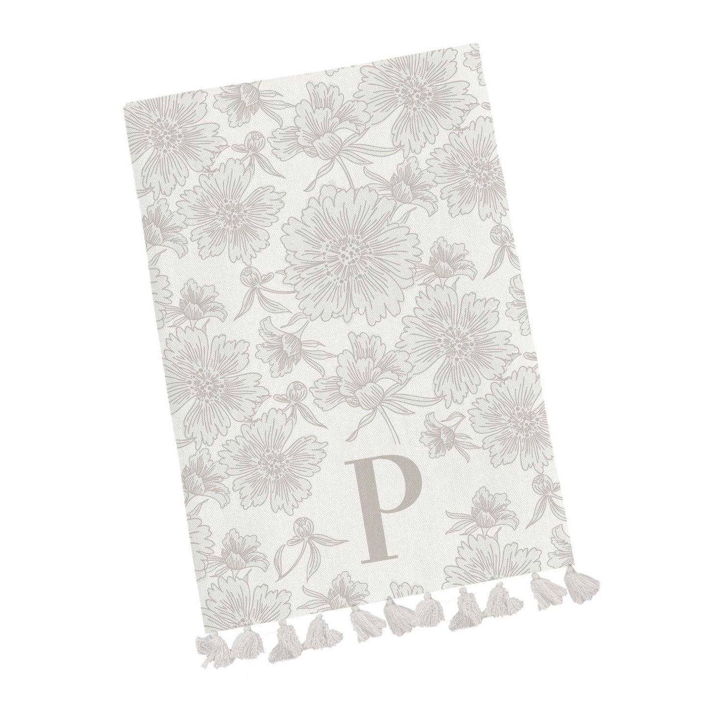 Mary Square Initial Tea Towel