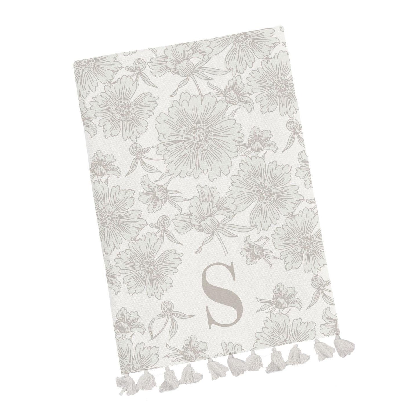 Mary Square Initial Tea Towel
