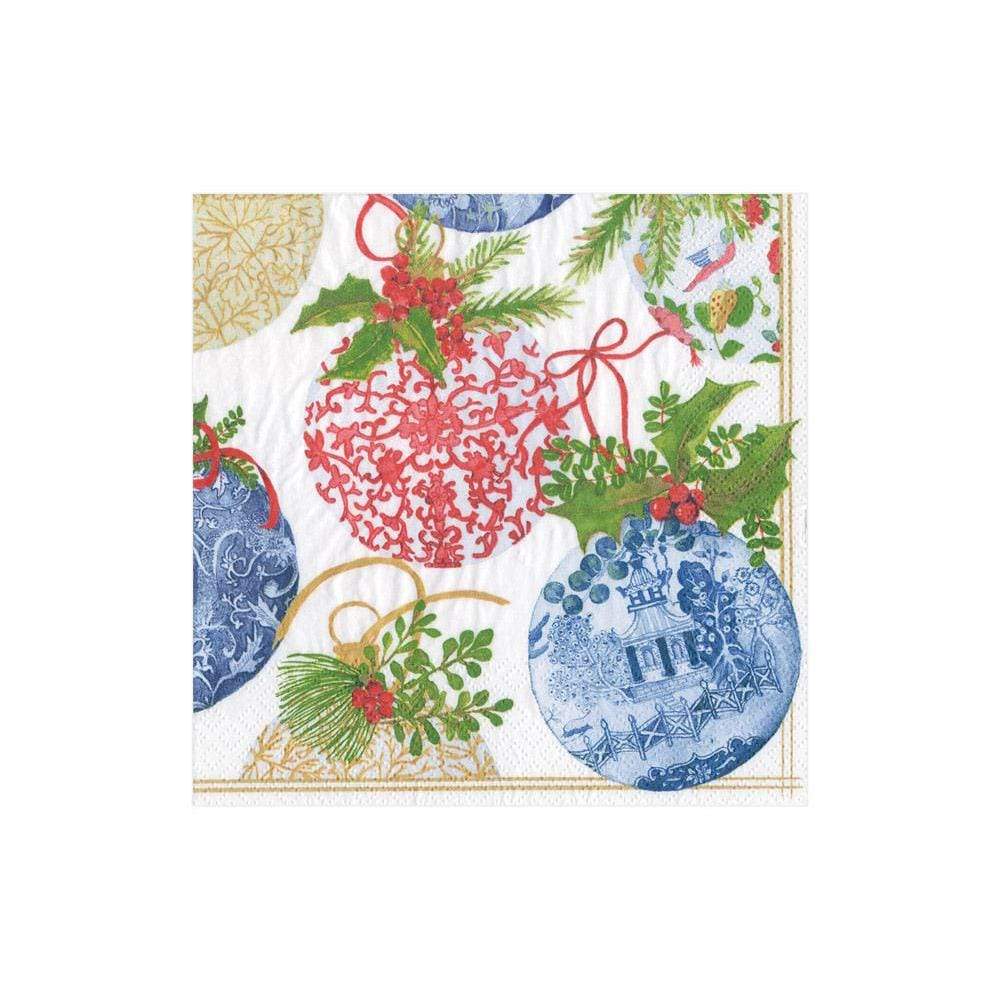 Caspari 15980 Porcelain Ornaments Napkins