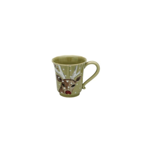 Casafina DF609-GRN Deer Friends Mug Green